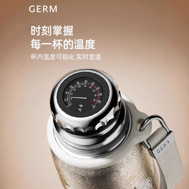 GERMゴッホ純チタン保温カップ女子2025新型高颜値チタンカップ大容量コップ誕生日プレゼント|undefined