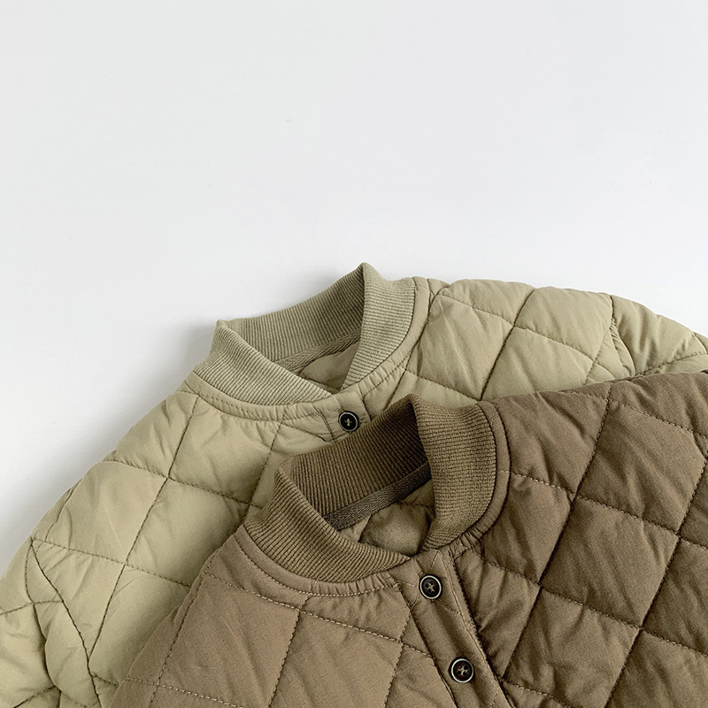 Camisas de algodón para niños 2025 invierno nuevo tipo de chaqueta caliente de algodón para niños y niñas pequeño bebé coreano chaqueta suelta de algodón