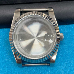 Dental ring log watch case 36mm stainless steel mineral glass suitable for 8215/2813 movement