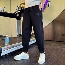 休闲裤男春秋2024新款痞帅潮牌宽松直筒束脚裤子男款潮流运动卫裤