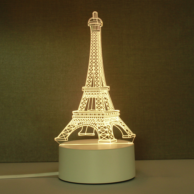 3d小夜灯卸売り来図創意プレゼント電気スタンドクロスボーダー爆金雰囲気ベッドヘッドライト定アクリル製ロゴ|undefined