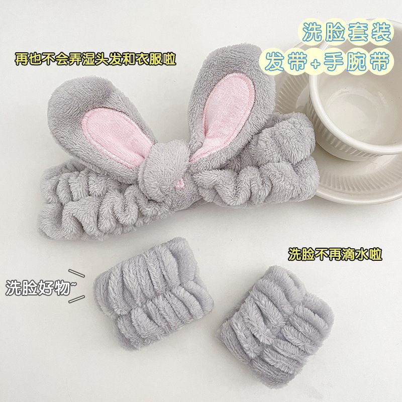 Mangas Arteque absorbente de agua a prueba de humedad Lavado facial femenino Pulsera Lavado Manga a prueba de salpicaduras Ejercicio Pulsera de limpieza de sudor Lazo para el cabello de felpa