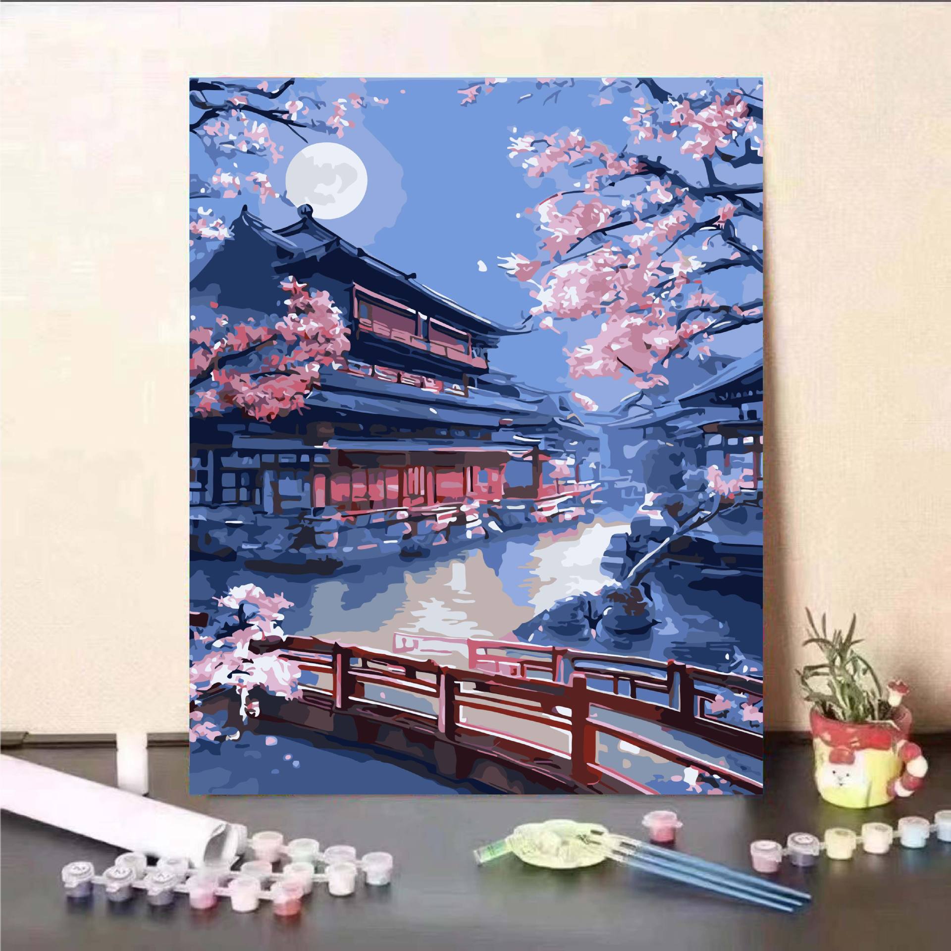 Pintura al óleo digital de bricolaje, rosa, pintura al óleo, pintura al óleo, pintura decorativa de flores hecha a mano, selección de estrellas de arte