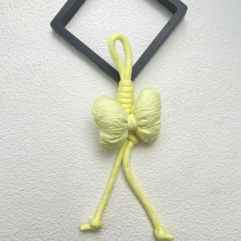 手机挂绳彩色手工挂绳蝴蝶结包包挂饰小清新高级感包包挂件配件|undefined
