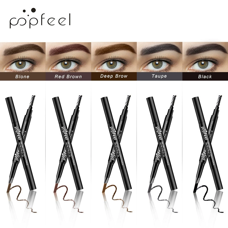 POPFEEL Double-sided automatic eyebrow pencil, makeup primer, protects against sweat, no smudge