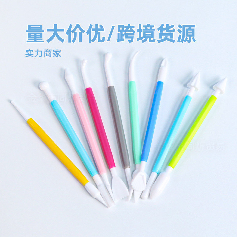 Cross-Border Hot-Selling Pottery Clay Sculpture Clay Embossing Tool 8-Piece Set Kidsren's Handmade DIY Stone Plastic Plasticine Cross-Border Hot-Selling Pottery Clay Sculpture Clay Embossing Tool 8-Piece Set Kidsren's Handmade DIY Stone Plastic Plasticine