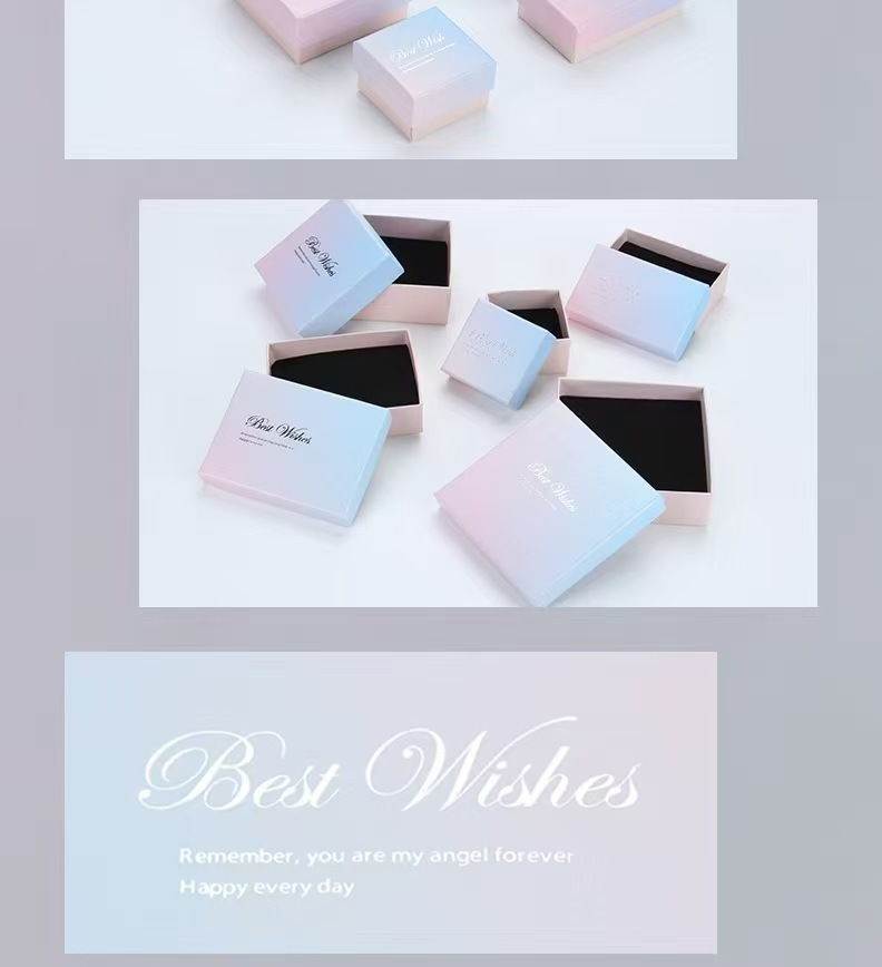 Gradient pink jewelry box jewelry bracelet storage box necklace box jewelry storage box jewelry packaging bag