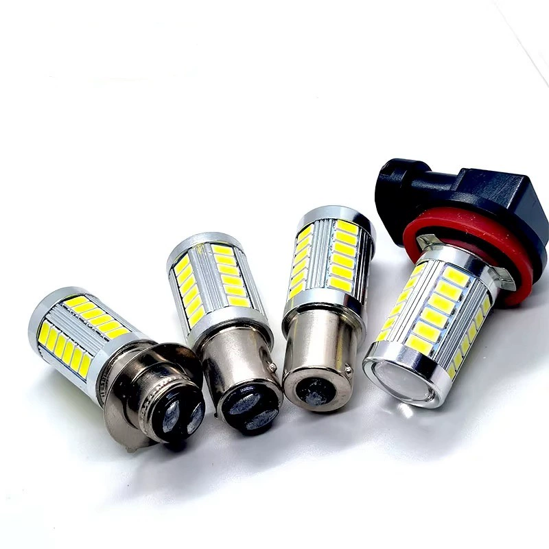 Автомобильные светодиодные фары H4 H7 H11 9006 9005 Противотуманные фары 5730 5630 33SMD Мотоцикл фары
