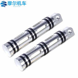 复古改装前后脚踏 适用于哈雷XL883 1200 大滑翔 CNC软尾银色脚踏