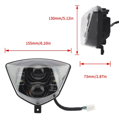 Motorcycle headlights, headlights LED headlight motorcycle EC 250