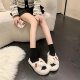 Internet-famous Mao Mao slippers women's winter wear 2024 summer new thick-soled soft-soled one-word shoes for spring and autumn home tide