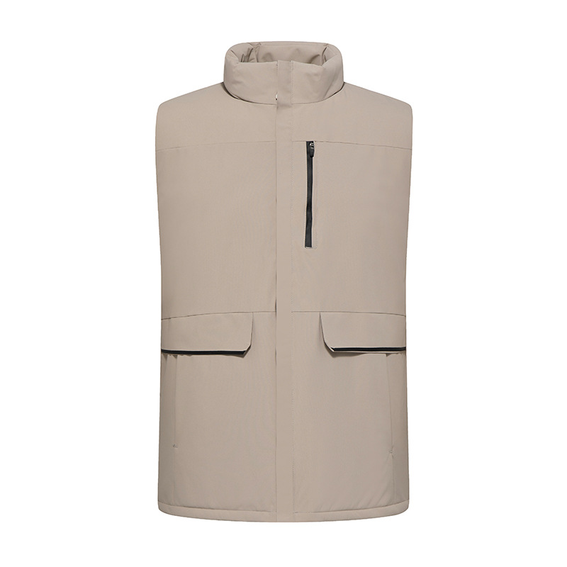 Herramienta chaleco de invierno y otoño, cuello de bolsillo sin mangas chaleco de hombro casual chaleco de pesca chaqueta hombre