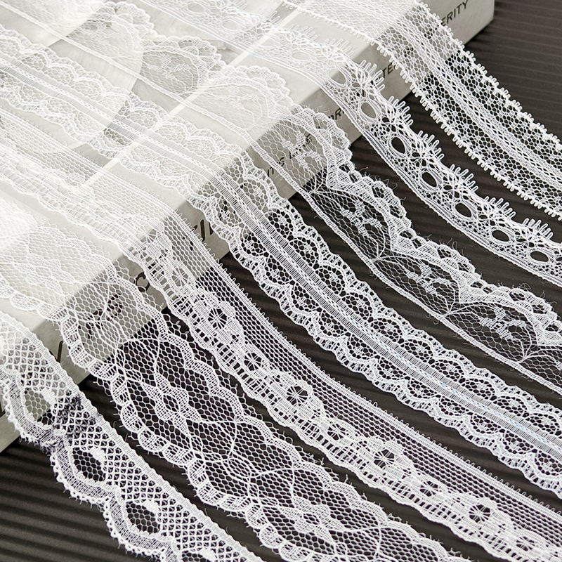 Lace Trim with Gauze Ribbon, Fabric Ribbon, Clothing Accessories, Handmade DIY Polyester Hair Accessories Wholesale