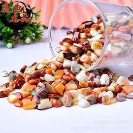 天然黄玉碎石批发 缅甸黄玉碎石颗粒供佛摆件 鱼缸盆栽装饰造景石