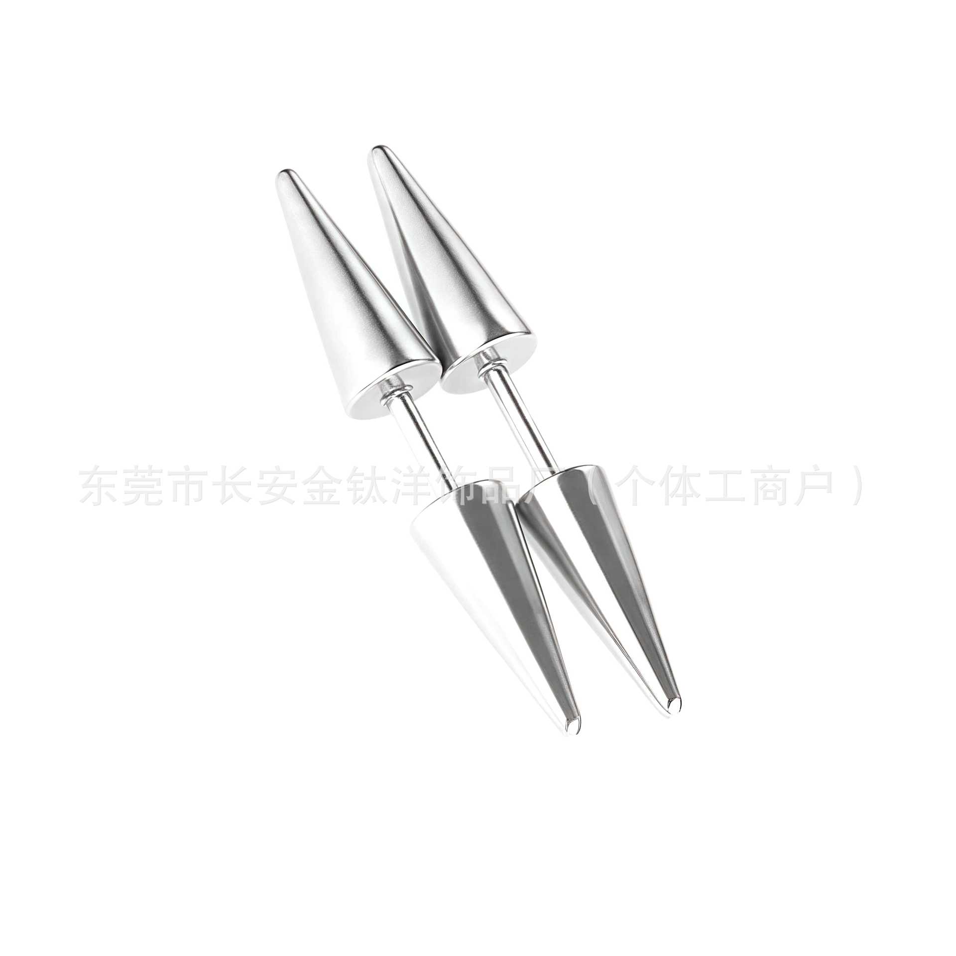 F136 Titanium Internal Thread Double-Ended Pointed Dumbbell Ear Stud, Ear Bone Stud, G23 Titanium Alloy Piercing Jewelry detail image 7