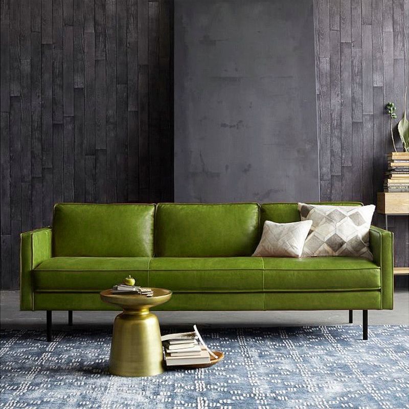 레트로 그린 오일 왁스 가죽 [방오, 방수 및 긁힘 방지]