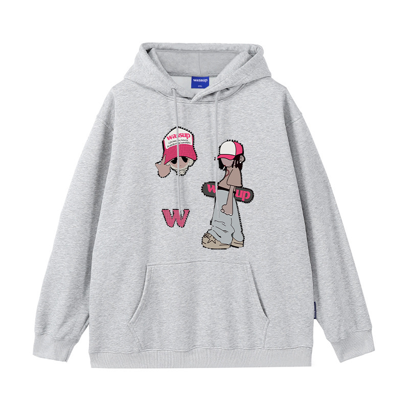 2025 nuevo estilo WASSUP HEODS suéter con capucha pareja primavera y otoño marca de moda masculina ins top suelto casual