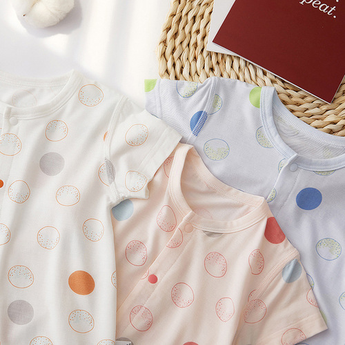 Baby clothes summer short-sleeved modal bag baby suit jumpsuit baby summer dress baby jumpsuit summer