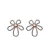 Universal brand earrings from pearl, silver 925 sample, flowered