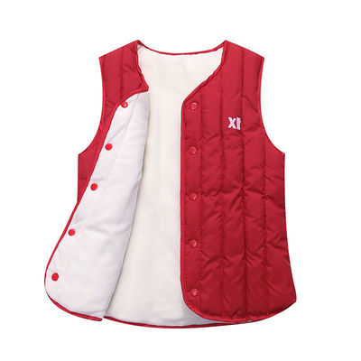 children Down Vest men and women Plush Children's clothing keep warm vest Primary and secondary school students waistcoat Manufactor