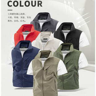 Summer Mesh Quick-drying Vest Customized Thin Workwear Fishing plus size Photography Vest Multi-pocket Vest Vest Overalls