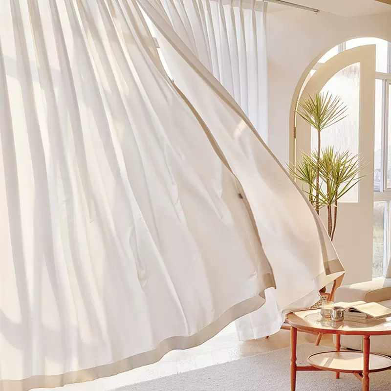 纱帘成品透光不透人幻影纱金刚纱竖百叶雪纺纱窗纱柯桥工厂定制