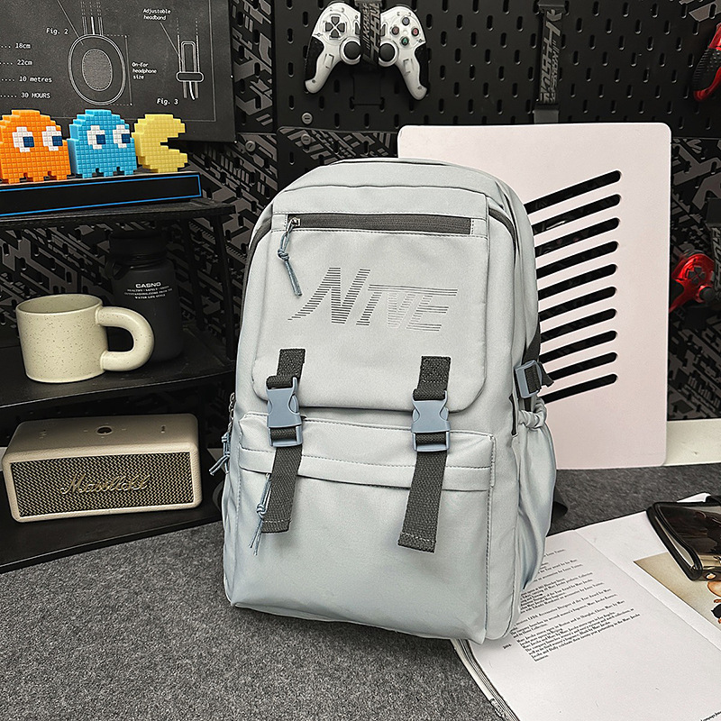 Mochila de gran capacidad de gran valor de alta calidad de moda coreana de estilo Mochila escolar simple para estudiantes universitarias ins Mochila de viaje y ocio