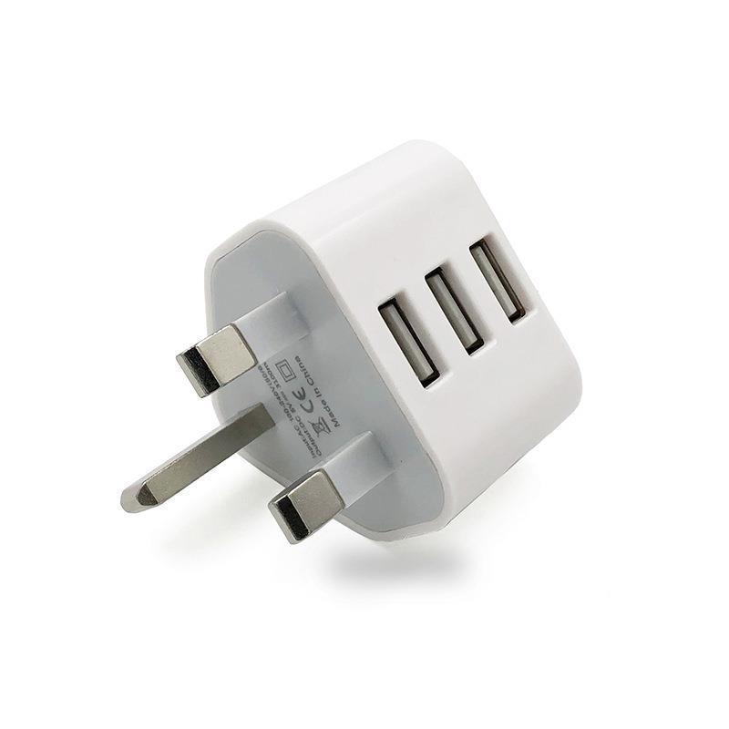 5v1a cargador de teléfono móvil de estilo de Hong Kong enchufe británico triángulo británico estándar británico trípode cabeza de carga sola interfaz USB asiento