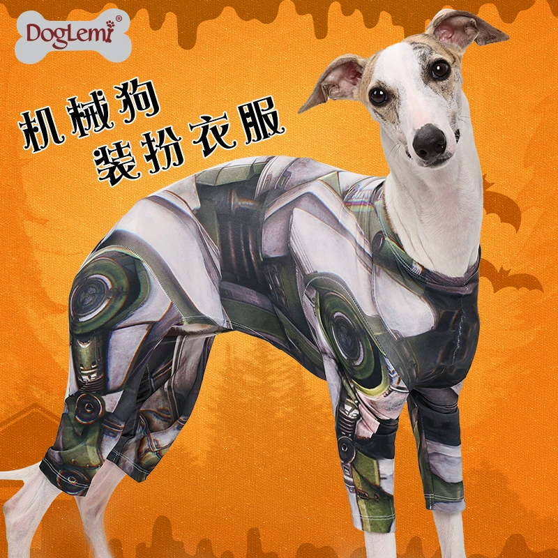 Механическая собака одевается одежда Хэллоуин щенок превращается в костюм большая маленькая собака одежда для вечеринки