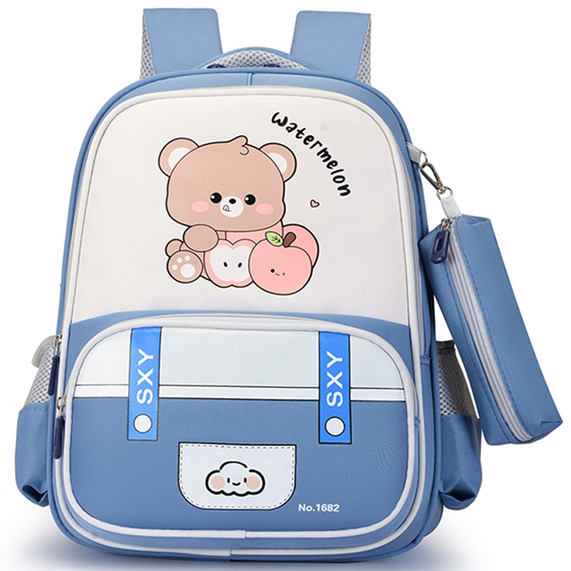 Mochila escolar infantil para estudiantes de primaria 1234 grados mochila de niña de dibujos animados transpirables de gran capacidad mochila de niños
