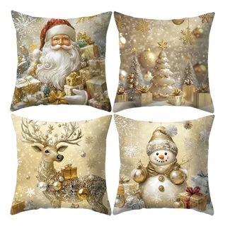 Navidad almohada cubierta de decoración para el hogar almohada de la sala de estar sofá cojín cubierta de dormitorio almohada de cabeza fábrica al por mayor