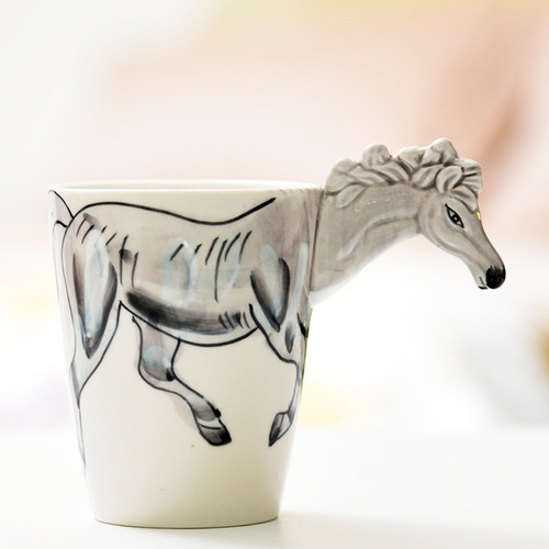 Manufacturer wholesale 3D stereoscopic animal cup, hand-painted ceramic cup, cute creative personalized milk coffee cups