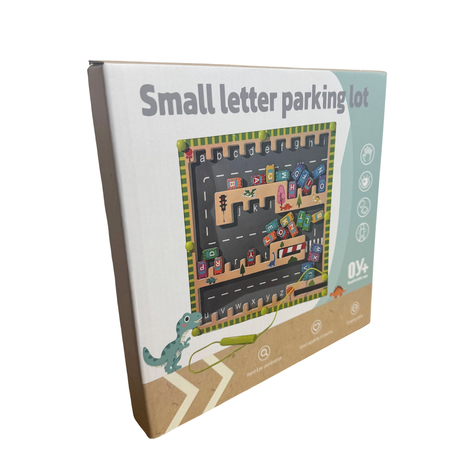 Tren de madera retrocede y entra en el almacén Tablero de conteo Juguete laberinto magnético