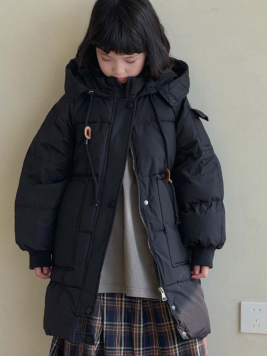 Otoño y invierno nuevo tipo de ropa de invierno para niños espeso mediano y largo de seda de terciopelo cálido ropa de niños chaqueta chaqueta comercio exterior