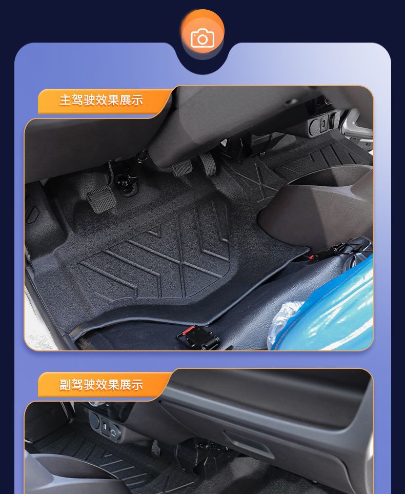 Suitable for Foton Xiangling M1M2 Truck Floor Mats, Single-Row and Double-Row Car Floor Mats, Tpe Accessories, Modification Parts