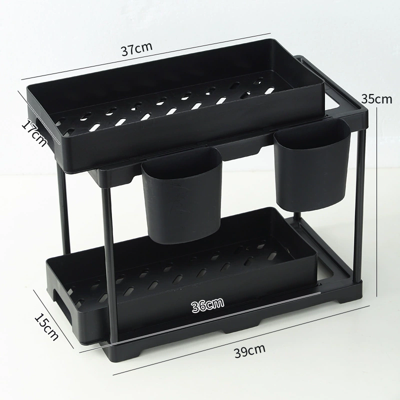 Amazon under sink storage rack pull-out cabinet storage storage rack desktop kitchen 2-layer bathroom shelf