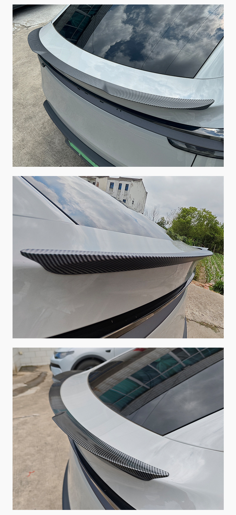 Suitable for Tesla's New Model Y Blade-Style Rear Wing, High-Performance Original P Version Modified Without Punching Fixed Wing