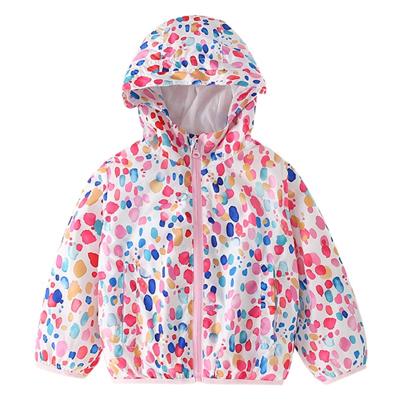 Malwee abrigo para niños Primavera y otoño nuevos niños europeos y americanos de cremallera impresa casual Camisa de manga larga con capucha cardigan