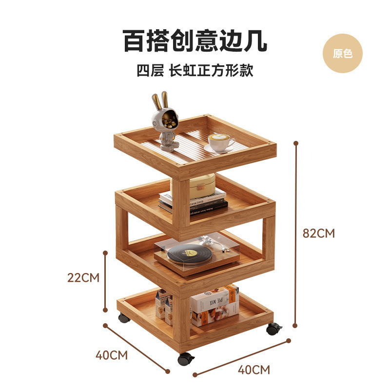 工場直送中国風竹コーヒーテーブルバルコニーレジャーコーヒーテーブルリビングルーム小さな正方形のテーブルベッドサイド収納ラックソファサイドテーブル|undefined