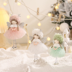 Christmas new style antlers lamb wool lace tutu skirt wings angel pendant Christmas tree accessories scene decoration