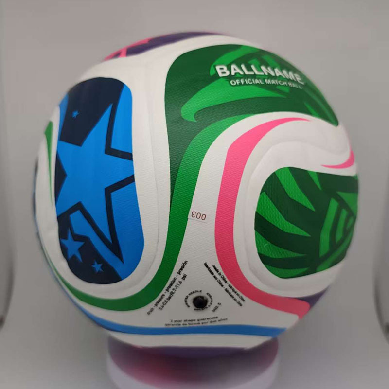 Nuevo número 5 Copa del Mundo de fútbol Copa de Europa Copa América Liga de Campeones con pegado caliente ppu adhesivo 4 fútbol al por mayor