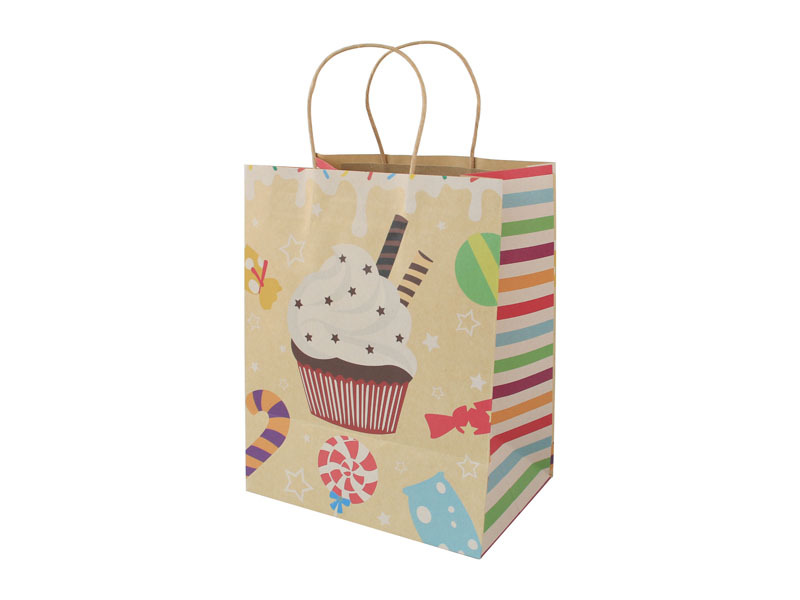 Birthday Festival Cartoon Pattern Cute Style Birthday Cute Cartoon Paper Party Gift Bags 12 Pieces