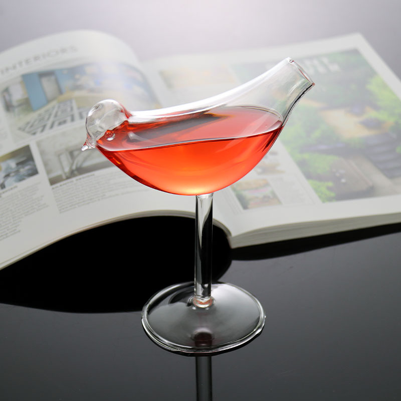 Pájaro copa de vino copa de champán copa de cóctel personalidad creativa Copa Bar discoteca jugo de vidrio