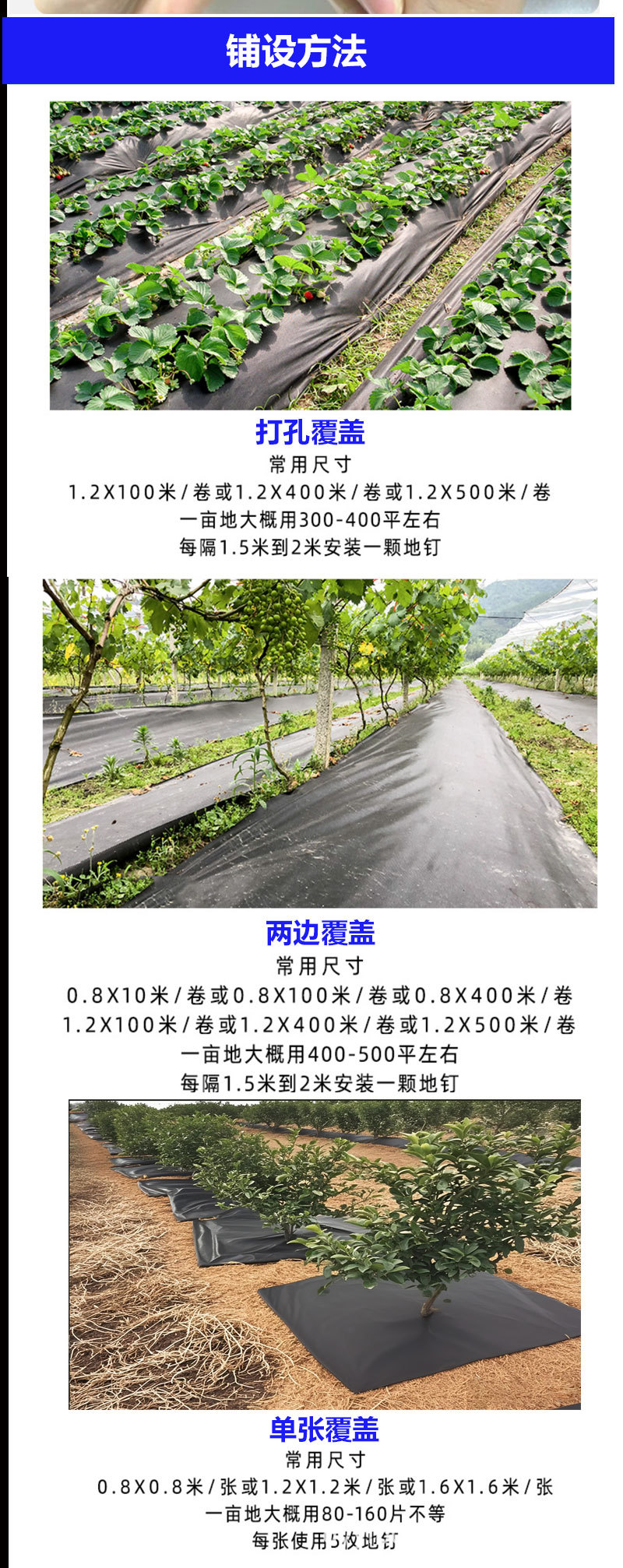 黑色防草布详情页