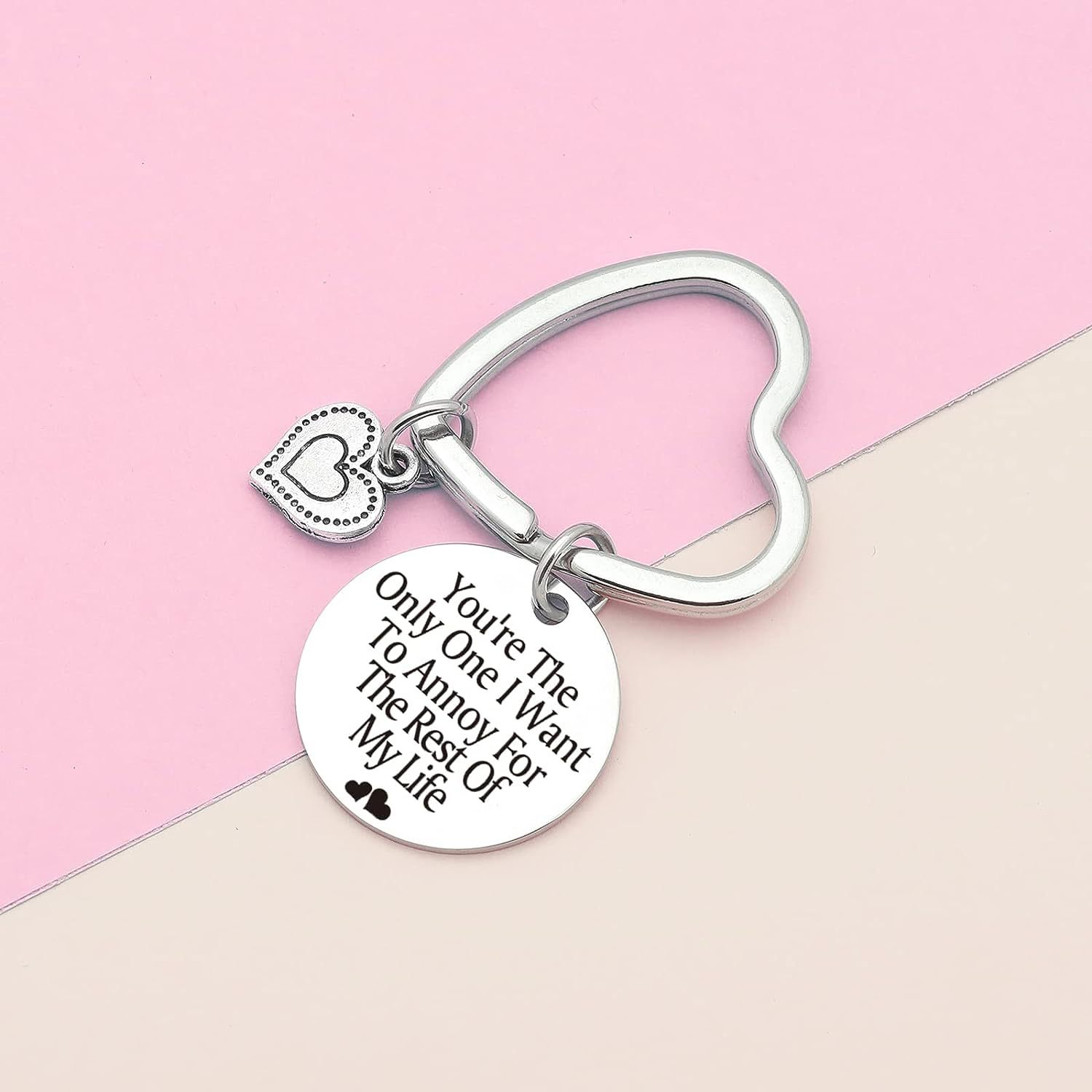 Daily Occasion Simple Style Letter Heart Shape 201 Stainless Steel Valentine'S Day Unisex Keychain