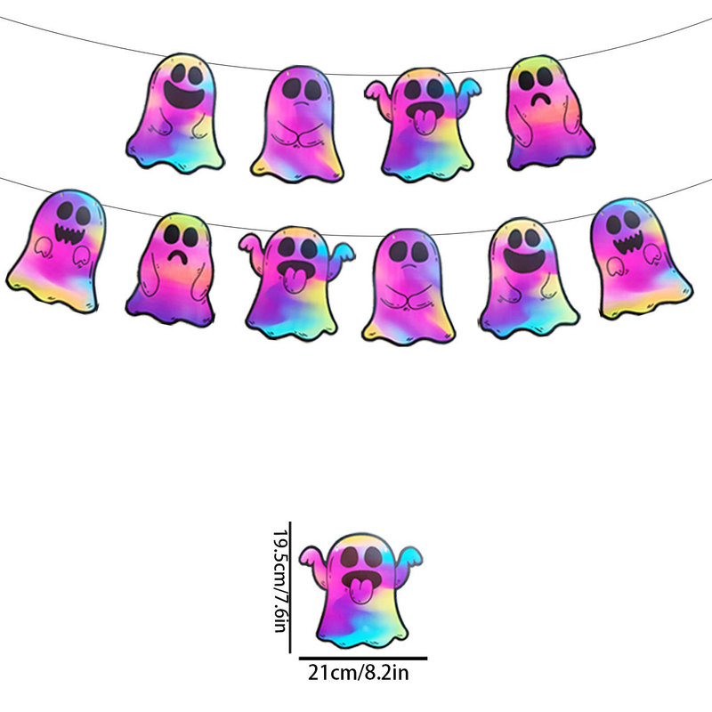 ハロウィンバナー、コウモリフラッグ、テーマパーティーフラワーバナー、フラッグ、誕生日フラッグ、パーティーデコレーション小道具|undefined