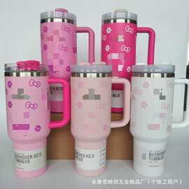 爆款亚马逊史丹利杯子stanley304不锈钢保温杯KT猫40oz汽车杯