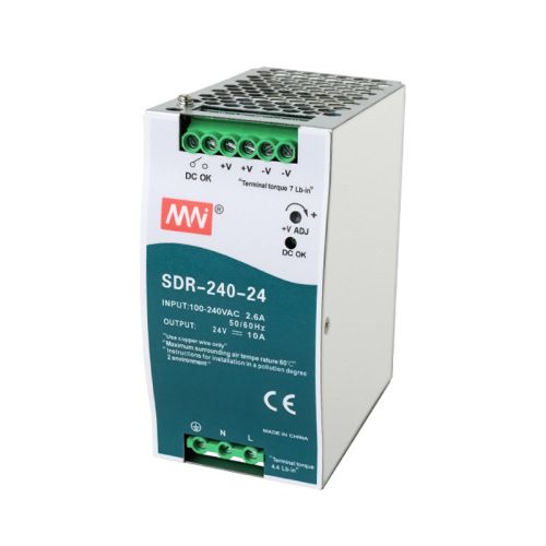 Brand New SDR Ultra-Slim Track-Based Switching Power Supply 24V DC 12V 5A High Power Track Power Supply Direct Manufacturer Sale