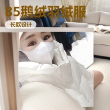 新款mlb 洋基队NY鹅绒羽绒服长款加厚连帽男女休闲户外抗寒情侣款