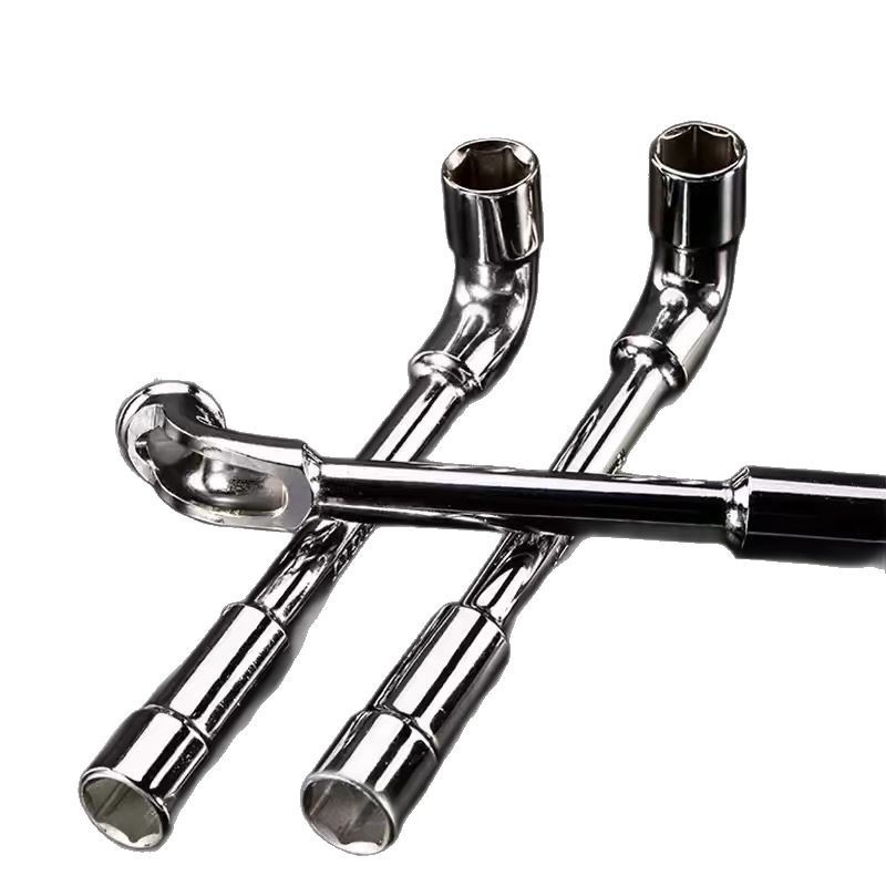 L型ソケットレンチ工具六角パイプ7字型エルボ両頭穿孔タイヤ六角レンチ6-19mm|undefined